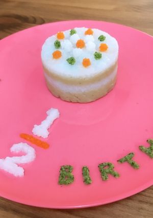 ハーフバースデーケーキ♪(離乳食)-レシピのメイン写真