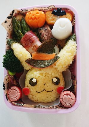 キャラ弁 ピカチュウのハロウィン弁当-レシピのメイン写真