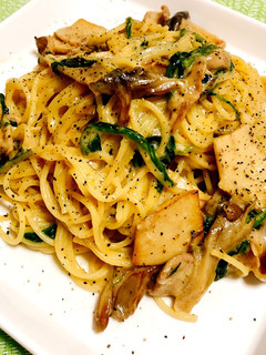 きのことほうれん草の和風クリームパスタ-レシピのメイン写真