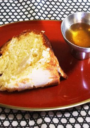 日本酒ケーキ　HMと梨で-レシピのメイン写真