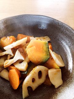 ♡かぼちゃとレンコンの煮物♡-レシピのメイン写真