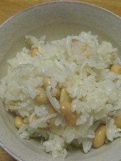 大豆とじゃこの炊き込みご飯-レシピのメイン写真