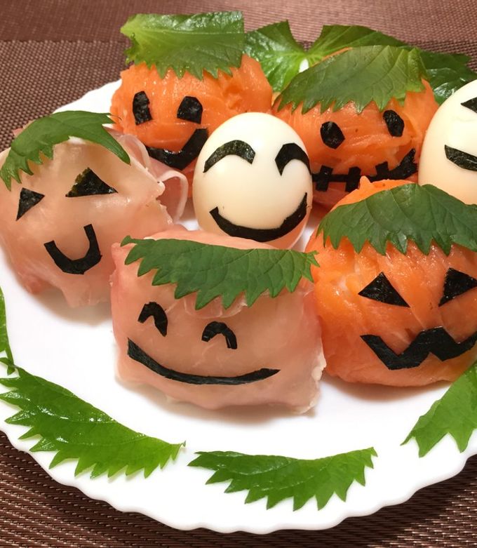 楽しいハロウィン料理（寿司＆卵）-レシピのメイン写真