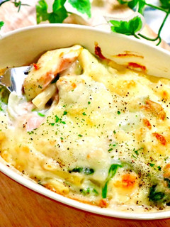 ☆鮭とほうれん草のマカロニグラタン☆-レシピのメイン写真