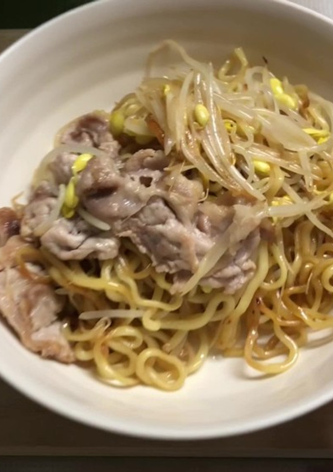豆もやしの白だし焼きそば。(^^)-レシピのメイン写真