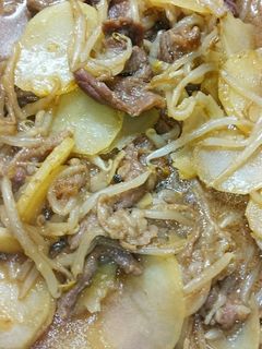 味付けラムジンギスカンのじゃがもやし煮-レシピのメイン写真