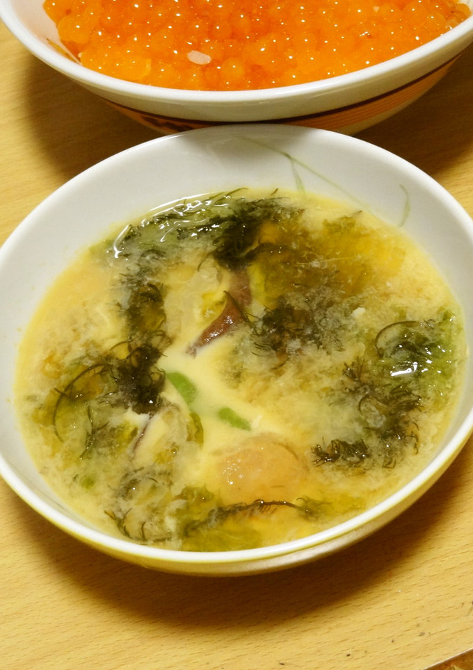 マツモ・あおさ海苔あんかけ海鮮茶碗蒸し-レシピのメイン写真