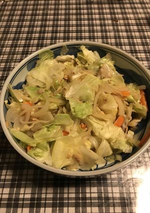 【簡単】ツナとキャベツのレンジで酒蒸し-レシピのメイン写真