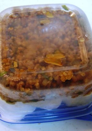 【小技】肉そぼろの余分な脂をとる方法-レシピのメイン写真