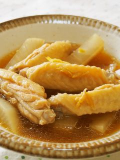 手羽先と大根の煮物♪ゆずの皮が香る♪-レシピのメイン写真