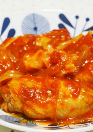 手羽先とキャベツのトマト煮♪-レシピのメイン写真