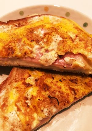 簡単&超時短！ホットサンド風朝ごはん☆-レシピのメイン写真