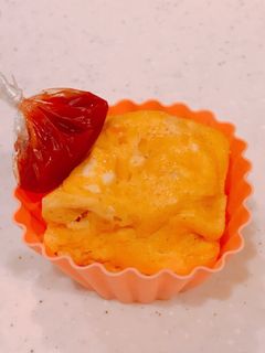 レンジで簡単!お弁当に、ハム玉葱オムレツ-レシピのメイン写真