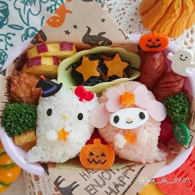 キャラ弁♪キティ&マイメロ♪ハロウィン弁