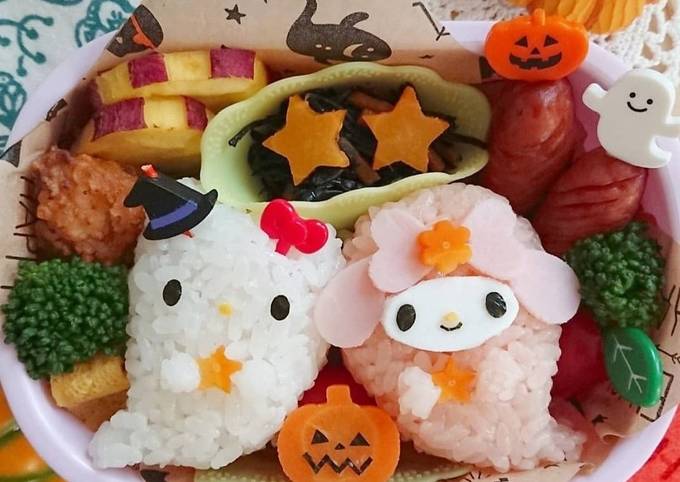 キャラ弁♪キティ&マイメロ♪ハロウィン弁 by zun−ko 【クックパッド 
