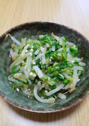 豆苗、もやし、オクラの白だし簡単おひたし-レシピのメイン写真