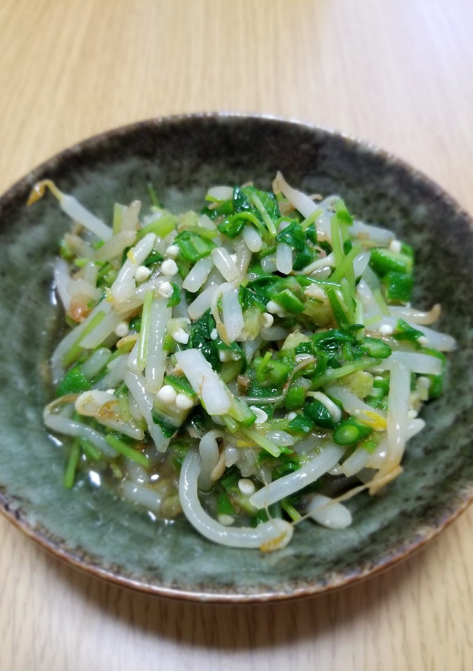 豆苗、もやし、オクラの白だし簡単おひたし-レシピのメイン写真