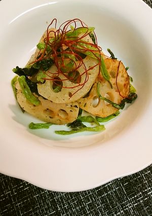 蓮根と小松菜炒め-レシピのメイン写真