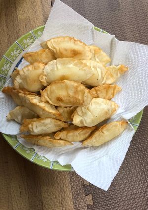 おやつにおつまみにチーポテ揚げ餃子-レシピのメイン写真
