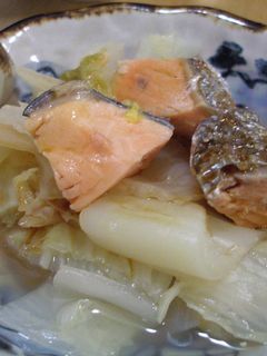 簡単 白菜と塩鮭の水煮-レシピのメイン写真