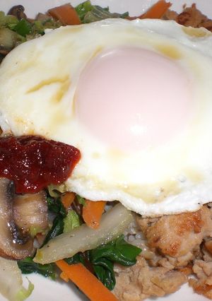 家にある野菜を何でも使って超簡単ビビンバ-レシピのメイン写真