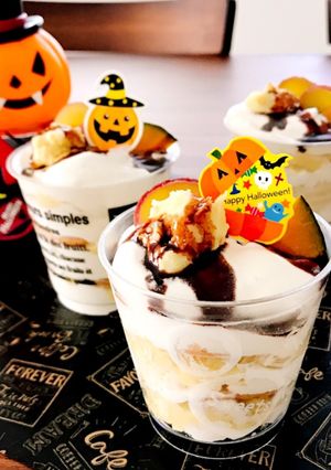 簡単☆薩摩芋チーズカップビスケットケーキ-レシピのメイン写真