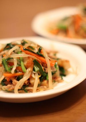 ニラとさつま揚げの炒め物＊給食メニュー＊-レシピのメイン写真