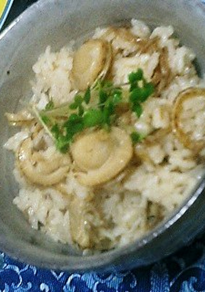 ホタテとなめたけの簡単炊き込みご飯-レシピのメイン写真