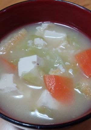 キャベツと人参の甘酒入り味噌汁-レシピのメイン写真