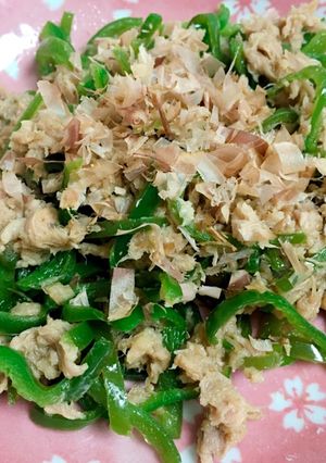ピーマンとツナの麺つゆ炒め-レシピのメイン写真