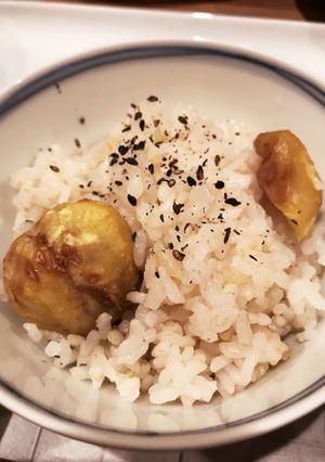 【栗】秋の炊き込みご飯【木の実】-レシピのメイン写真