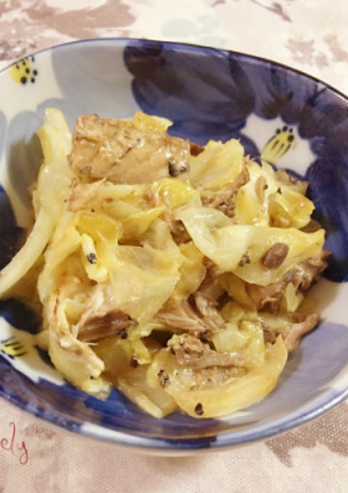 キャベツとサバの水煮缶のマヨ炒め-レシピのメイン写真