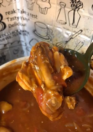 鳥手羽のトマト煮込み余りカレー-レシピのメイン写真