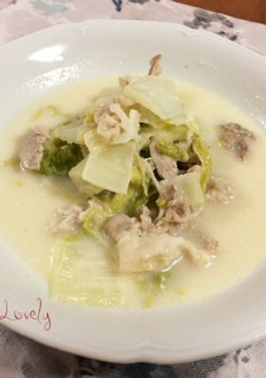 豚バラと白菜の豆乳煮-レシピのメイン写真