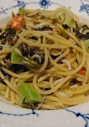 まぜるだけパスタ2 高菜、しらす&バター-レシピのメイン写真