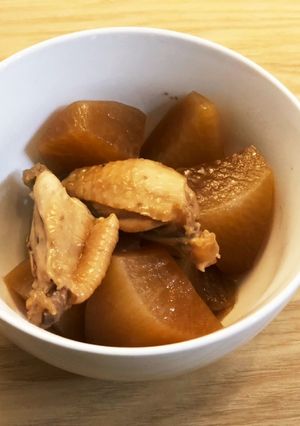 圧力鍋で簡単すぎる大根手羽中煮込み-レシピのメイン写真