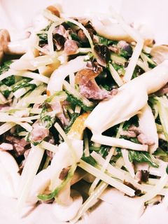 水菜としめじのしば漬けマヨネーズ和え-レシピのメイン写真