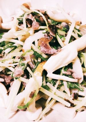 水菜としめじのしば漬けマヨネーズ和え-レシピのメイン写真