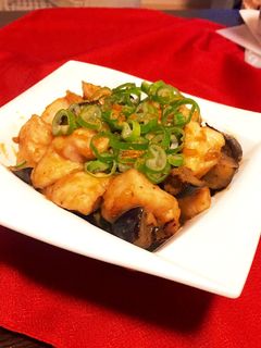鶏肉となすのわさび味噌炒め♡-レシピのメイン写真