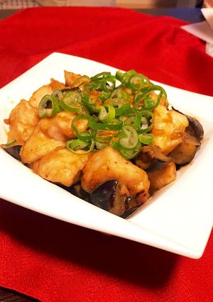 鶏肉となすのわさび味噌炒め♡-レシピのメイン写真