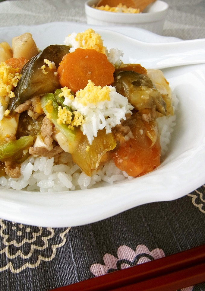 柔らか野菜の中華丼〖介護食の工夫付〗-レシピのメイン写真