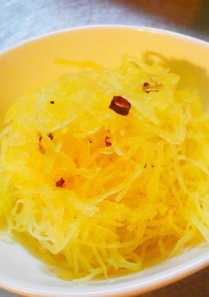 農家の食卓そうめんかぼちゃペペロンチーノ-レシピのメイン写真