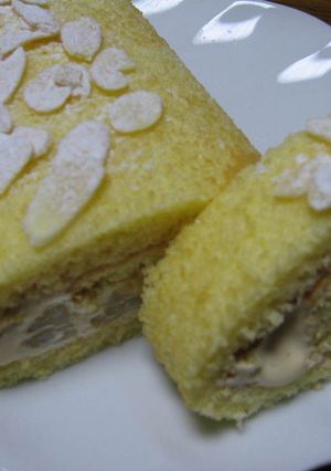 洋梨のキャラメルロールケーキ-レシピのメイン写真