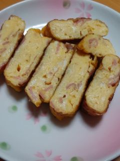 甘いベーコン入り卵焼き-レシピのメイン写真