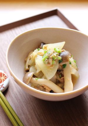 大根とシーチキンとキノコの炒め煮-レシピのメイン写真