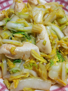 シャキシャキ白菜とささ身の甘辛炒め-レシピのメイン写真