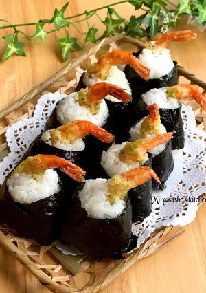 海老の磯辺揚げ天むす-レシピのメイン写真