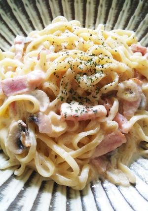 和風だしのカルボナーラ-レシピのメイン写真