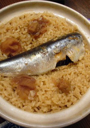 土鍋で簡単！いわし梅干し飯-レシピのメイン写真