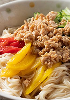 鶏そぼろのそうめん-レシピのメイン写真